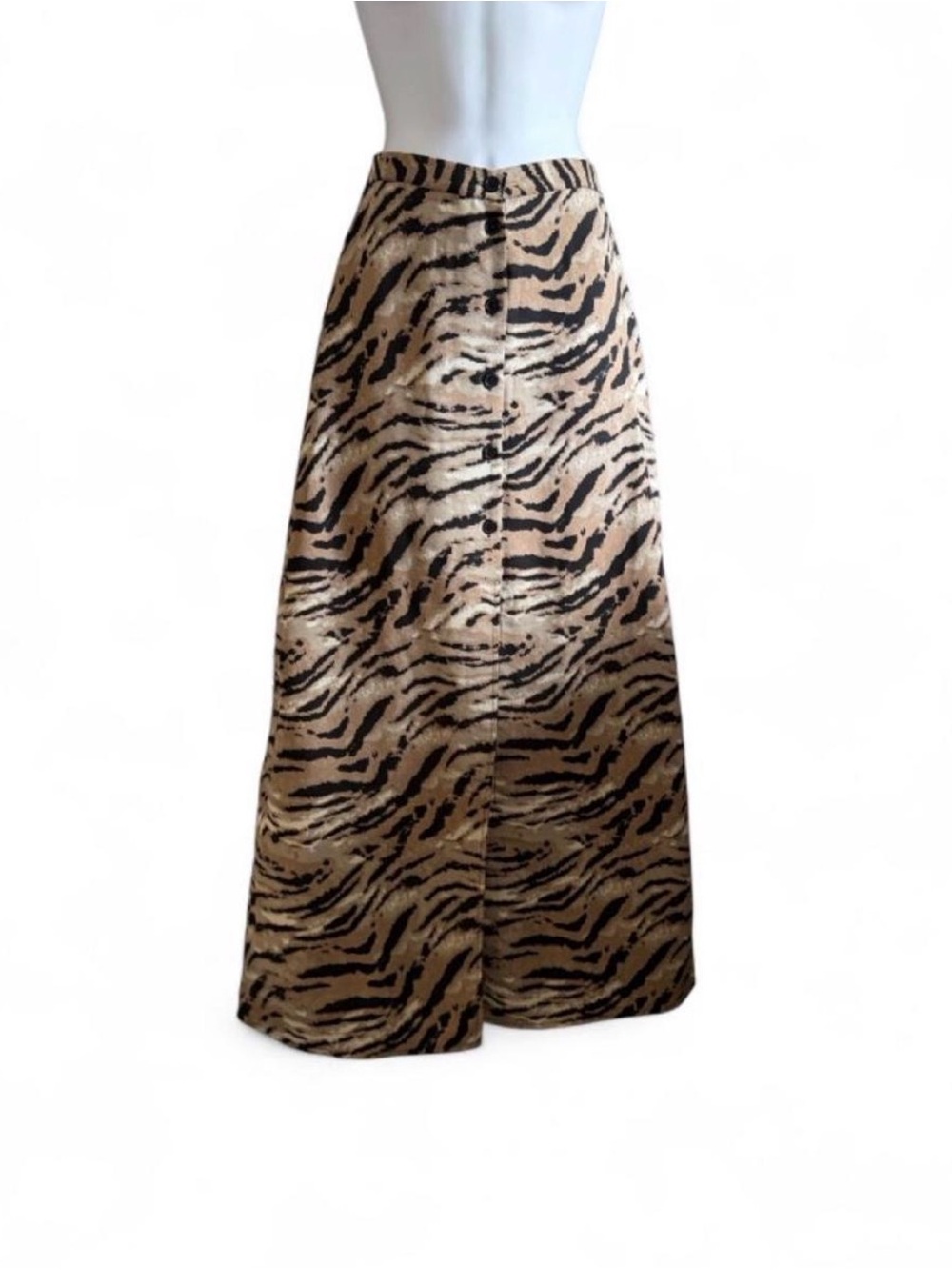 ASOS brown and Black tiger Print Maxi Skirt